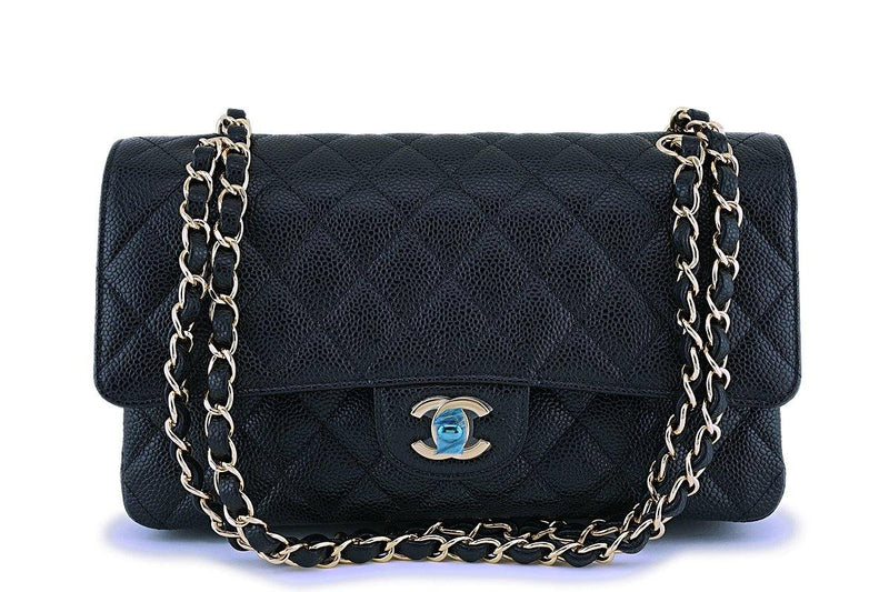 NIB Chanel Black Caviar Medium Classic Double Flap Bag GHW - Boutique Patina