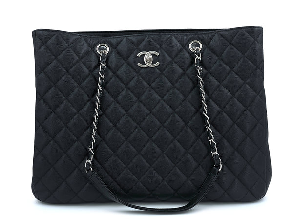 Chanel Black Caviar Classic CC Large Timeless Tote Bag SHW - Boutique Patina