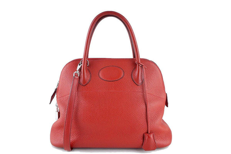Hermes Vermillion Red 31cm Bolide Shoulder Tote Bag - Boutique Patina