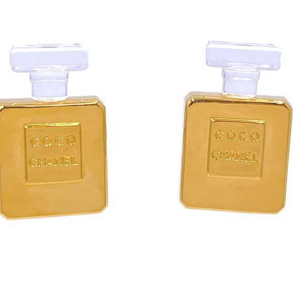 Chanel Vintage Gold Toned Coco Perfume Bottle ClipOn Earrings For Sale at  1stDibs  chanel perfume bottle earrings chanel bottle earrings coco  chanel old