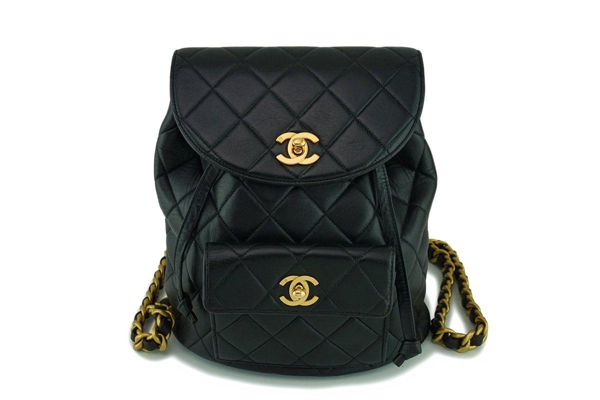 Chanel Vintage Black Lambskin Curved Flap Bag 24k GHW – Boutique