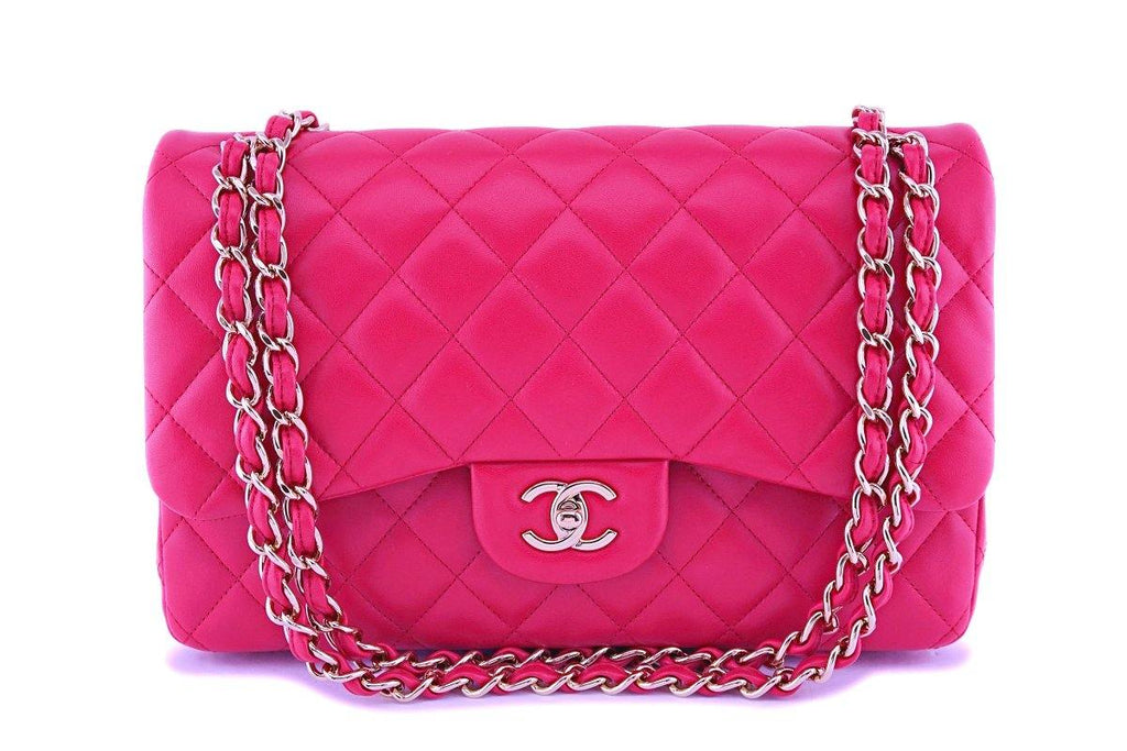 Chanel Classic Medium Double Flap, Pink Lambskin Leather, Gold Hardware,  New in Box