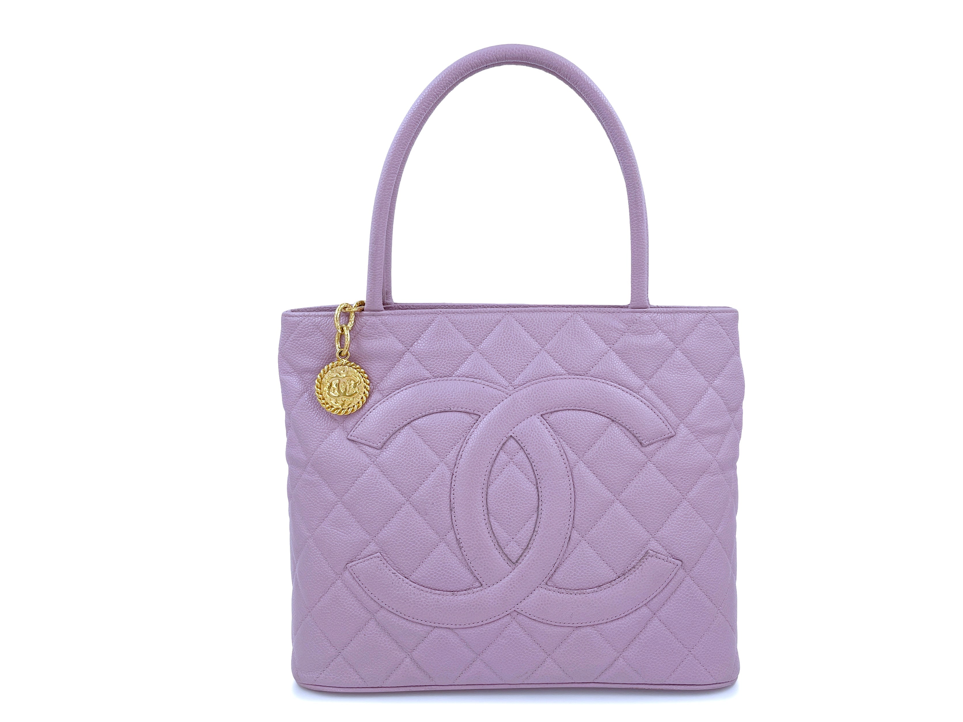 purple chanel tote bag