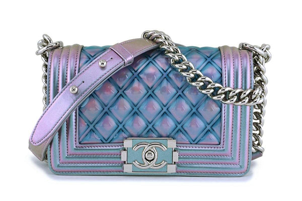 Chanel Iridescent Purple Mermaid Small Water Boy Flap Bag - Boutique Patina
