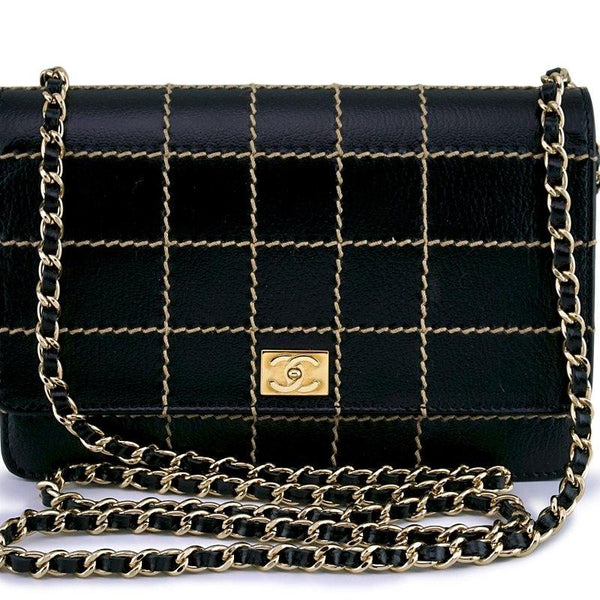 Chanel Black Contrast Stitch Classic WOC Wallet on Chain WOC Bag – Boutique  Patina