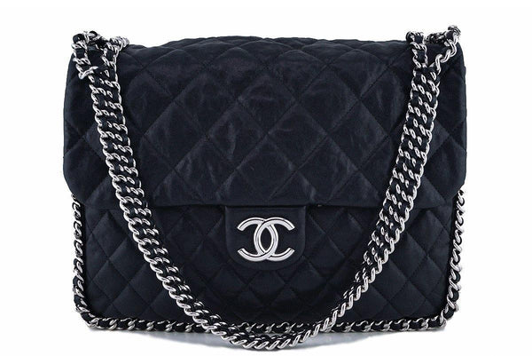 Chanel Black Chain Around Maxi Luxe Flap Bag - Boutique Patina