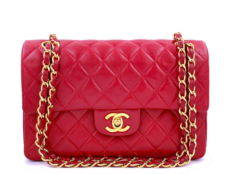 Chanel 1987 Vintage Red Small Classic Double Flap Bag 24k GHW – Boutique  Patina