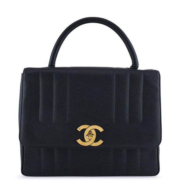 Chanel Vintage Black Caviar Classic Mademoiselle Kelly Flap Bag – Boutique  Patina