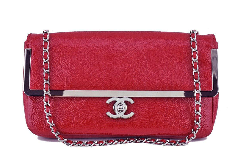 Chanel Lambskin Quilted Jumbo Single Flap Dark Red