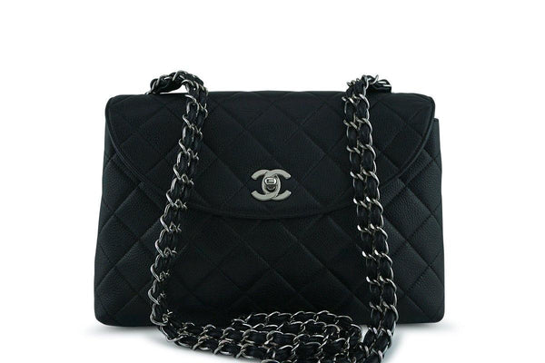 Chanel Black Caviar Classic Crossbody Quilted Flap Bag - Boutique Patina