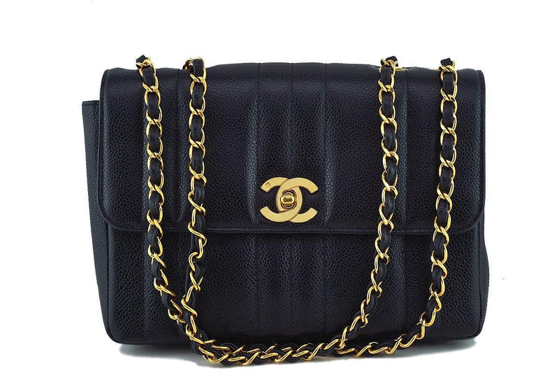 Chanel Black Caviar Vintage Mademoiselle Classic Tall Flap Bag Bag – Boutique  Patina