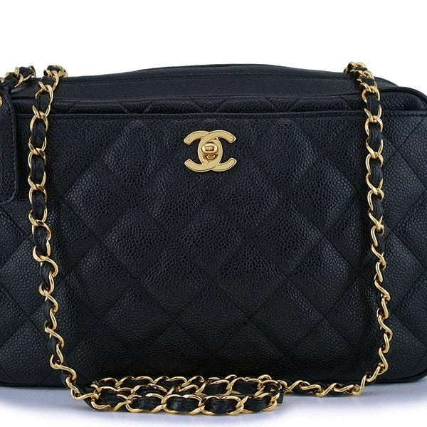 Chanel Vintage Black Caviar Camera Case Bag 24k GHW – Boutique Patina