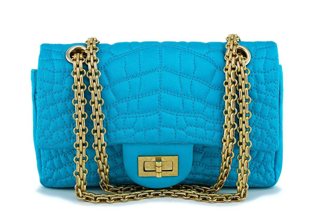 Chanel 2.55 Reissue Limited Edition Airplanes Flap Blue Denim Shoulder Bag