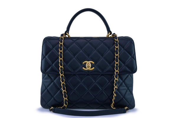 Chanel Navy Blue Large Trendy CC Classic Flap-Tote Bag - Boutique Patina
