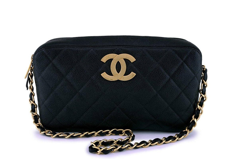 Chanel Vintage Black Caviar Large CC Camera Case Bag – Boutique Patina