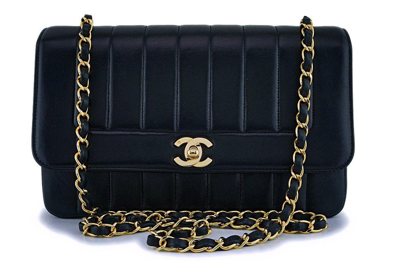 Chanel Vintage Black Lambskin Mademoiselle Flap Bag 24k GHW - Boutique Patina