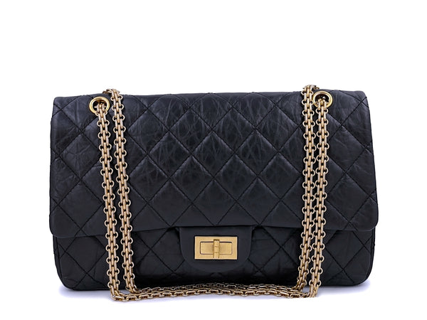 Chanel Black Reissue Large 227 2.55 Flap Bag GHW - Boutique Patina