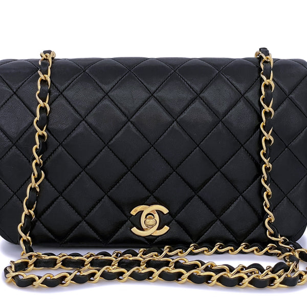 Chanel 1990 Vintage Black Timeless Full Flap Bag 24k GHW Lambskin – Boutique  Patina