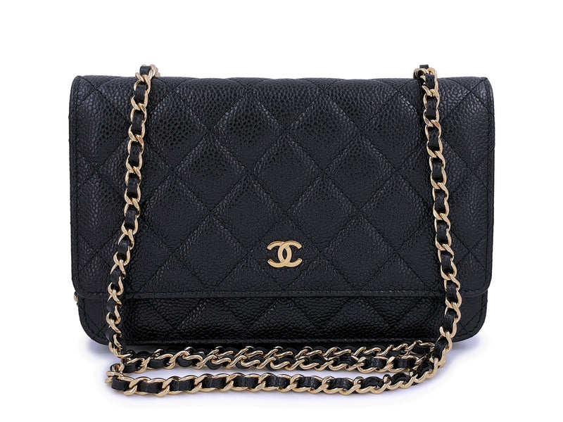skrue paperback at forstå Chanel Black Caviar Classic Wallet on Chain WOC Bag GHW – Boutique Patina