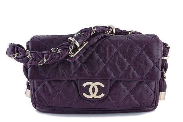 Chanel Plum Violet Classic Lady Braid Flap Bag - Boutique Patina