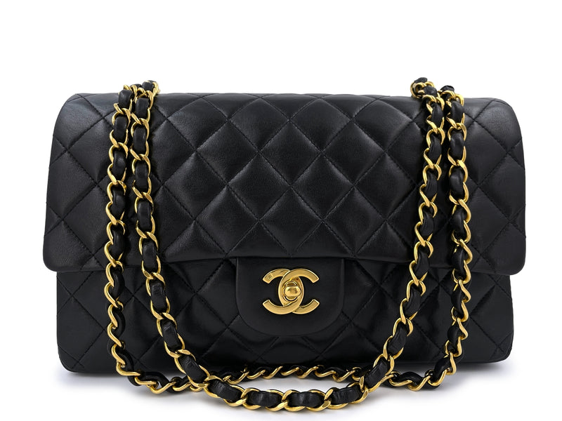 Chanel Vintage Medium Classic Double Flap Bag Lambskin 24k GHW - Boutique Patina