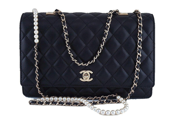 Chanel Black Limited Fantasy Pearls Classic Flap Evening Bag - Boutique Patina