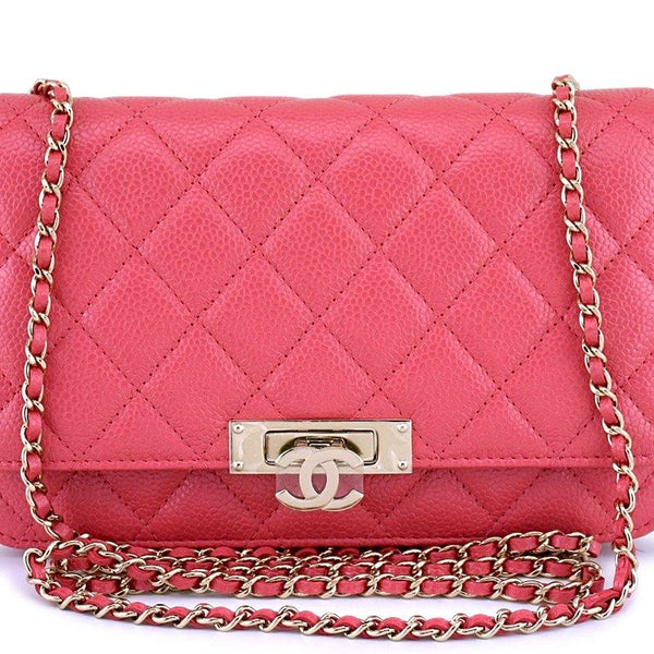 New 18S Chanel Pink Caviar Golden Class Wallet on Chain WOC Flap Bag –  Boutique Patina