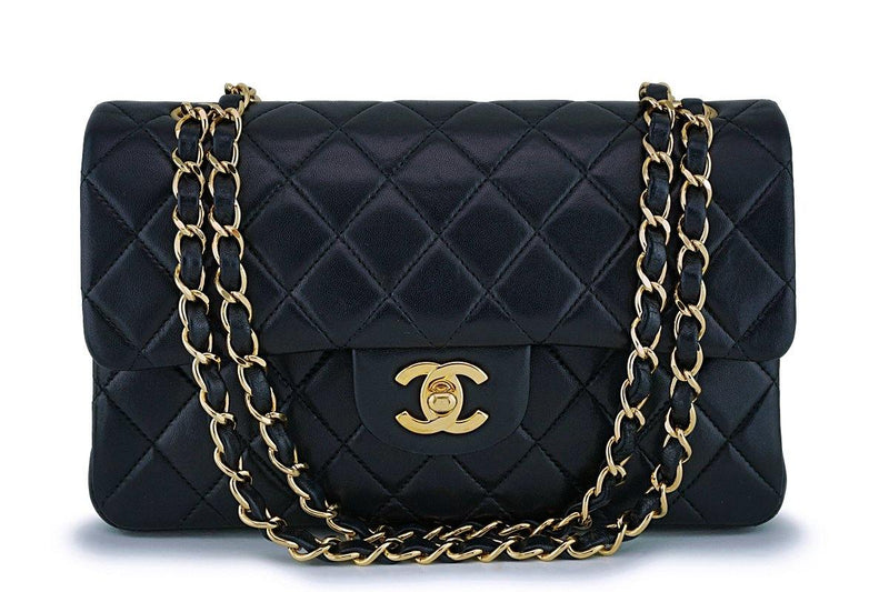 Chanel Small Black Lambskin Classic Double Flap Bag 24k GHW - Boutique Patina