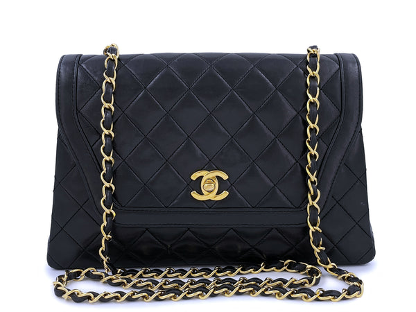Chanel Vintage Black Medium Trapezoid Quilted Flap Bag 24k GHW - Boutique Patina