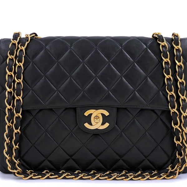 Chanel Pre-owned 1994-1996 Classic Flap Maxi Shoulder Bag - Black