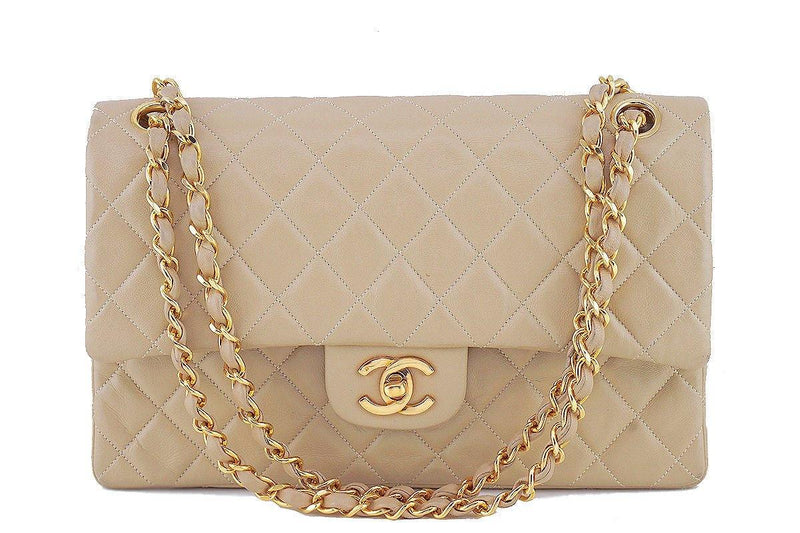 Chanel Beige Lambskin Medium-Large Classic 2.55 Double Flap Bag – Boutique  Patina