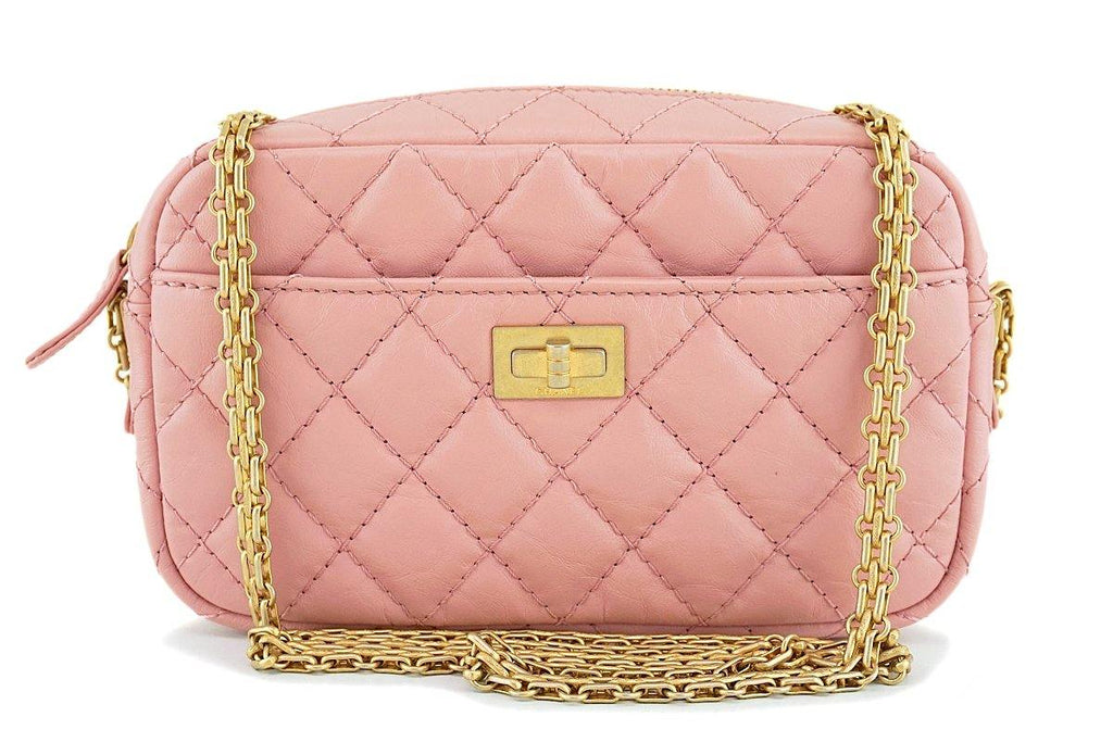 Chanel 22C Red Quilted Caviar Rectangular Mini Classic Flap Chain