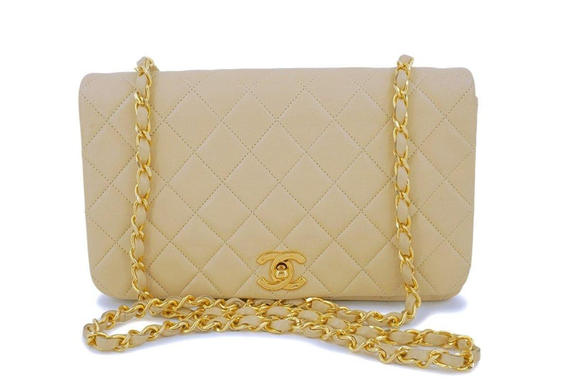 Chanel Vintage Beige Classic Timeless Flap Bag 24k GHW – Boutique Patina