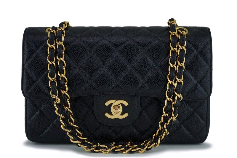 Authentic Chanel RARE Black 1990s Vintage Quilted Satin Micro Flap