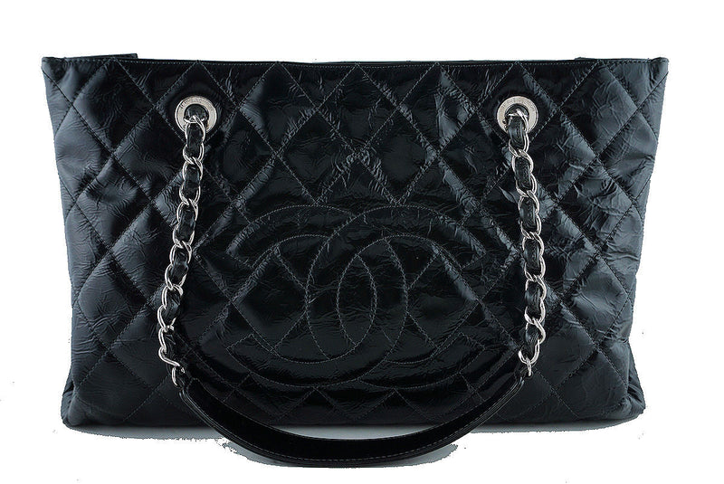 Chanel Black Glazed Calf XL Large Grand Shopper Tote GST Bag - Boutique Patina