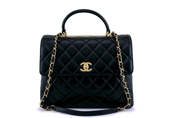 Chanel Black Large Trendy CC Classic Handle Shoulder Flap Tote Bag - Boutique Patina