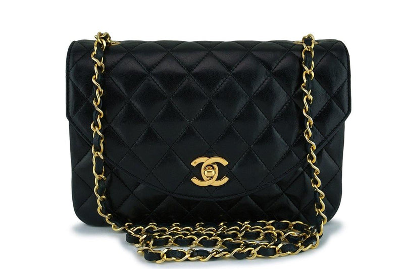 Chanel Vintage Black Lambskin Rounded Quilted Flap Bag 24k GHW – Boutique  Patina