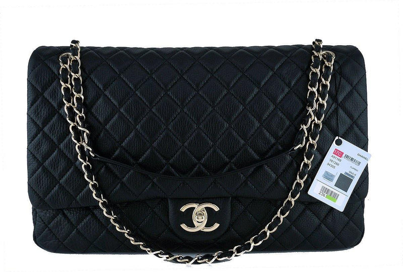 Chanel Black 17S XXL Runway Travel Classic Flap Bag GHW - Boutique Patina