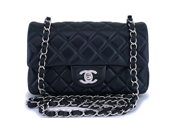 Chanel Blue Classic Quilted Square Mini 2.55 Flap Bag So Black HW –  Boutique Patina