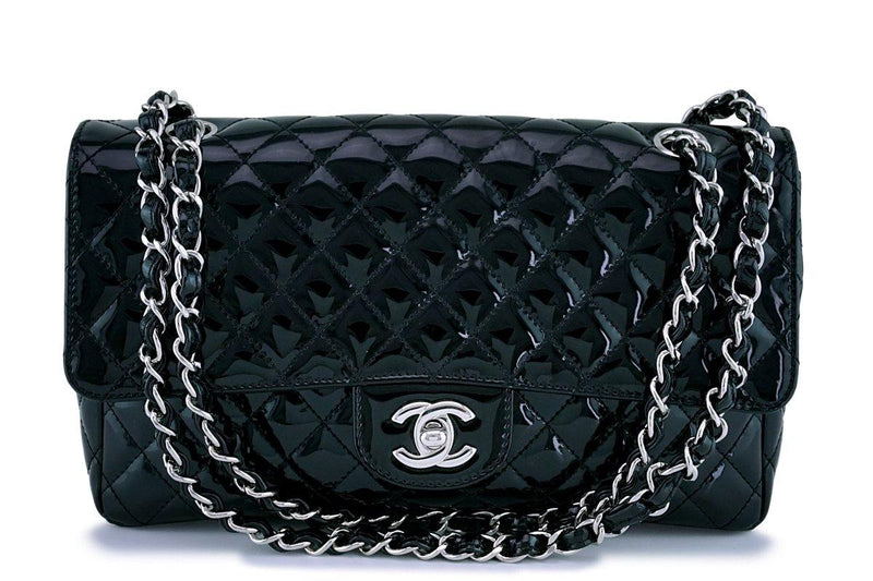Chanel Black Patent Medium Classic 2.55 Flap Bag SHW – Boutique Patina