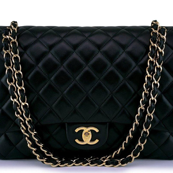Chanel Caviar Maxi Classic Double Flap Bag Black GHW – Boutique Patina