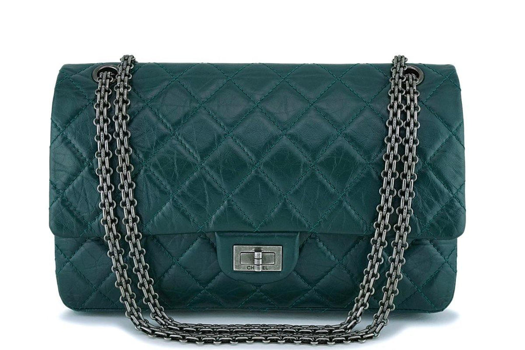 Chanel Emerald Green 226 Medium 2.55 Reissue Classic Flap Bag RHW