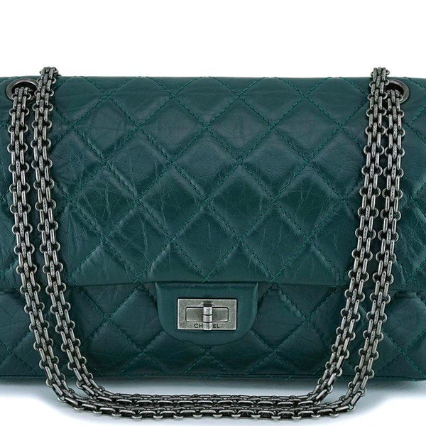 Chanel Emerald Green 226 Medium 2.55 Reissue Classic Flap Bag RHW