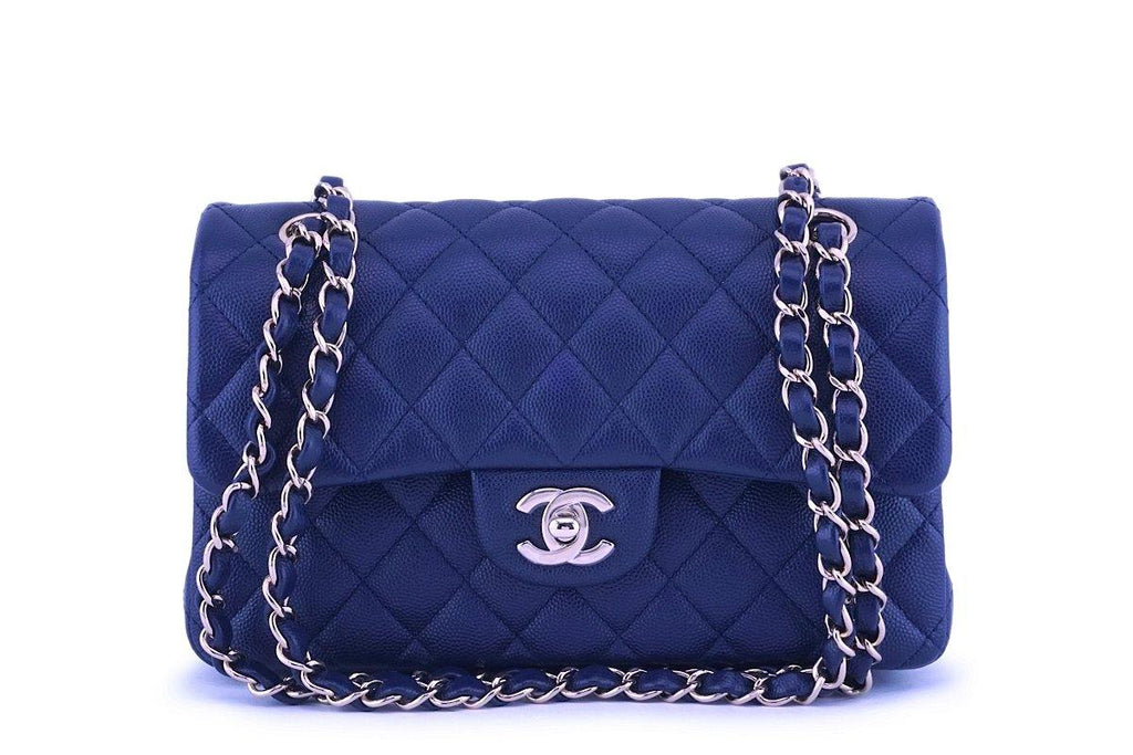 NIB 20C Chanel Navy Blue Caviar Small Classic Double Flap Bag GHW – Boutique  Patina