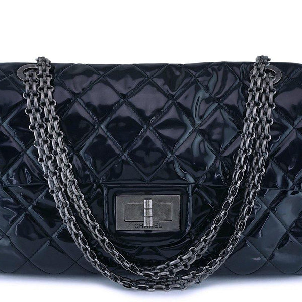 Rare Chanel Black Patent XXL Supermodel Reissue Flap Bag Weekender RHW – Boutique  Patina