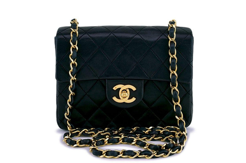 Chanel Black Classic Quilted Square Mini 2.55 Flap Bag 24k Gold Plated –  Boutique Patina