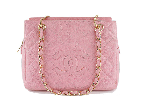 Chanel Pink Caviar Quilted Timeless Shopper Tote Bag - Boutique Patina