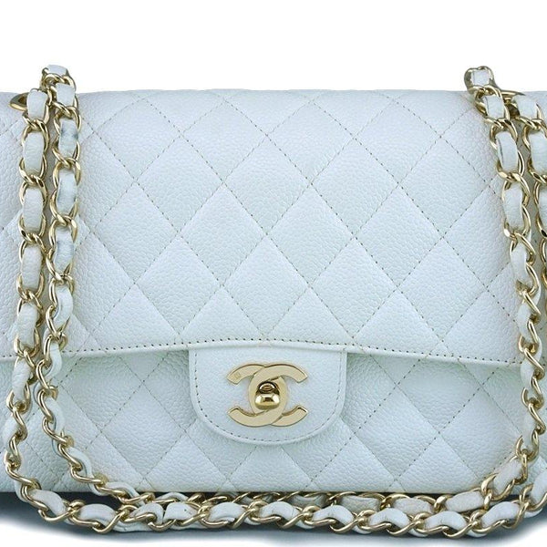 Chanel Chanel 2.55 10inch Double Flap Lime Green Quilted Leather