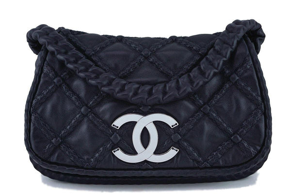 Chanel Black Hidden Chain Jumbo Luxury Flap Bag - Boutique Patina