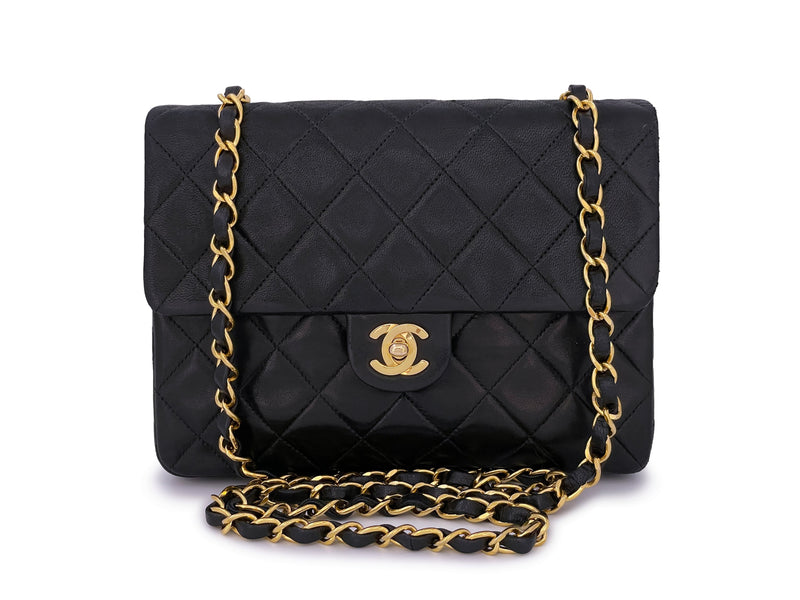 Chanel 1992 Vintage Black 20cm Mini Flap Bag 24k GHW Lambskin – Boutique  Patina